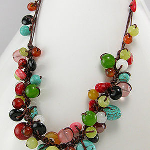 Precious Gemstone Multi-Color Necklace